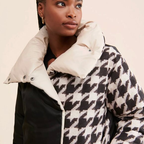 Bernie Mixed Print Puffer - Picture 2 of 9
